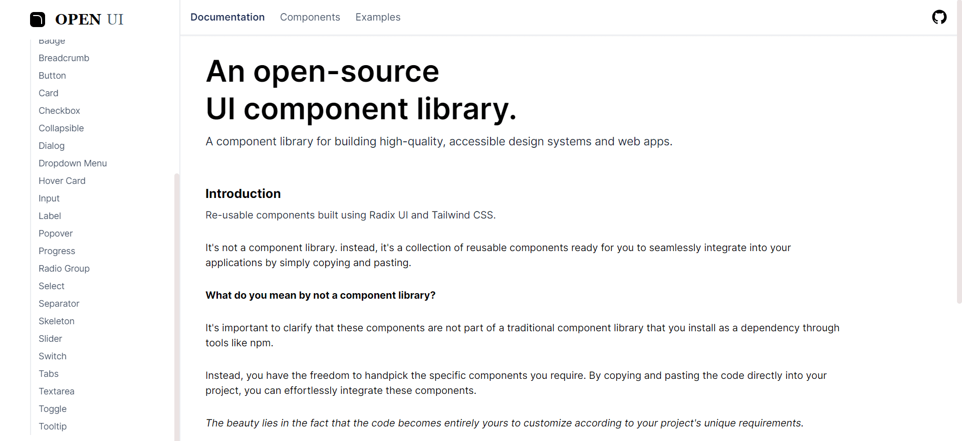 OPEN UI - Design System