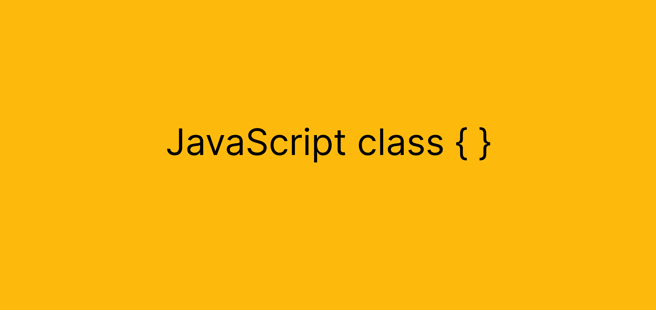 Class Concept in JS